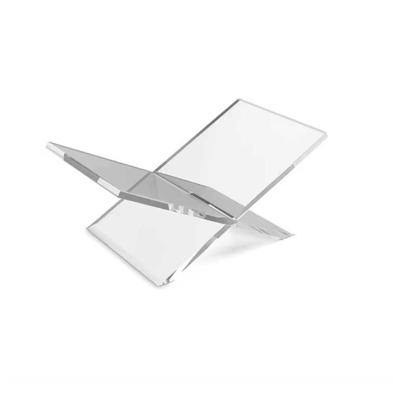 Clear Acrylic Book Stand Holder - 透明アクリル製オープンブックディスプレイスタンド、雑誌・書籍ホルダー