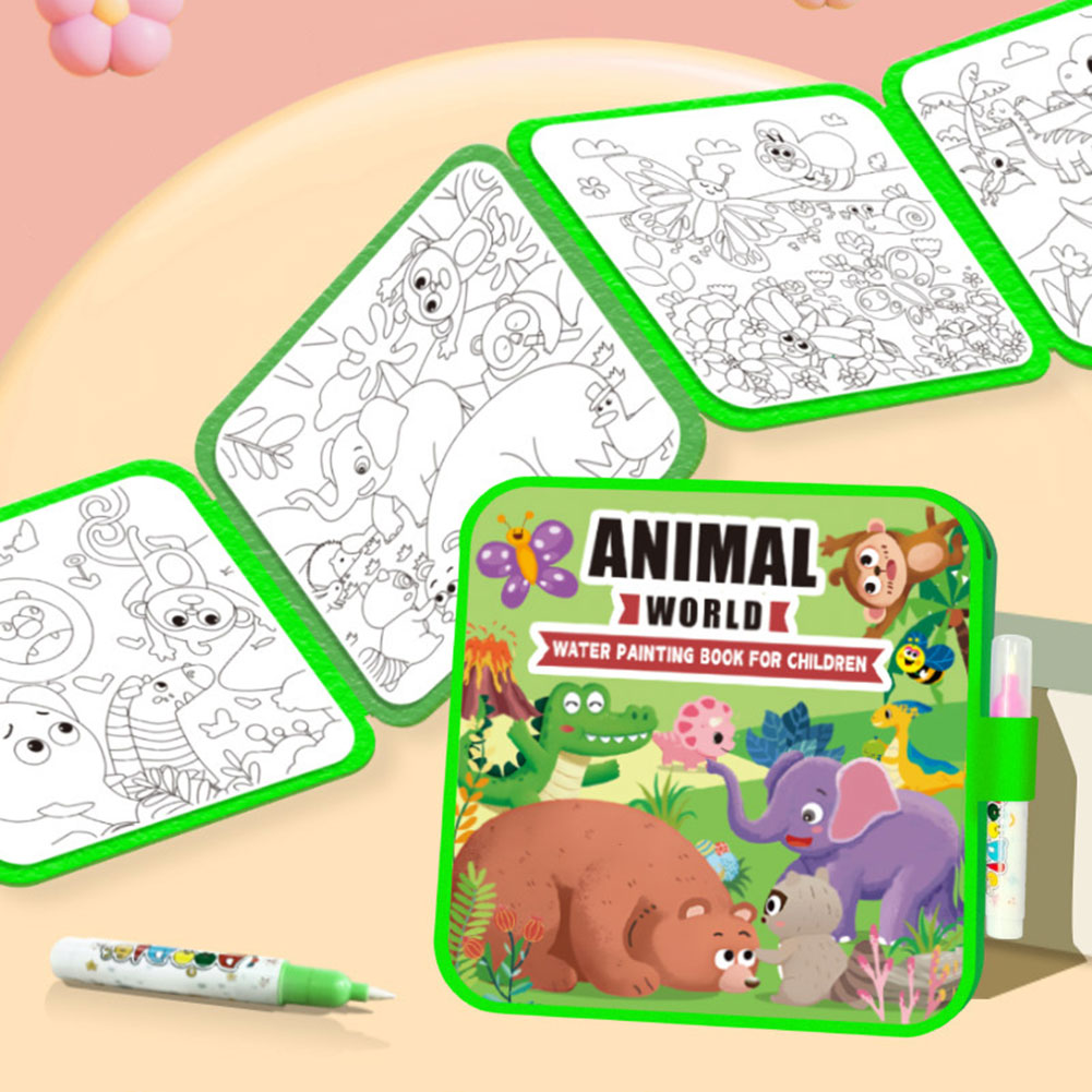 Reusable Water Magic Coloring Book - キッズマジック水ぬりえ本再利用可能な学習描画おもちゃマジックペン教室ホームエンターテイメント用品