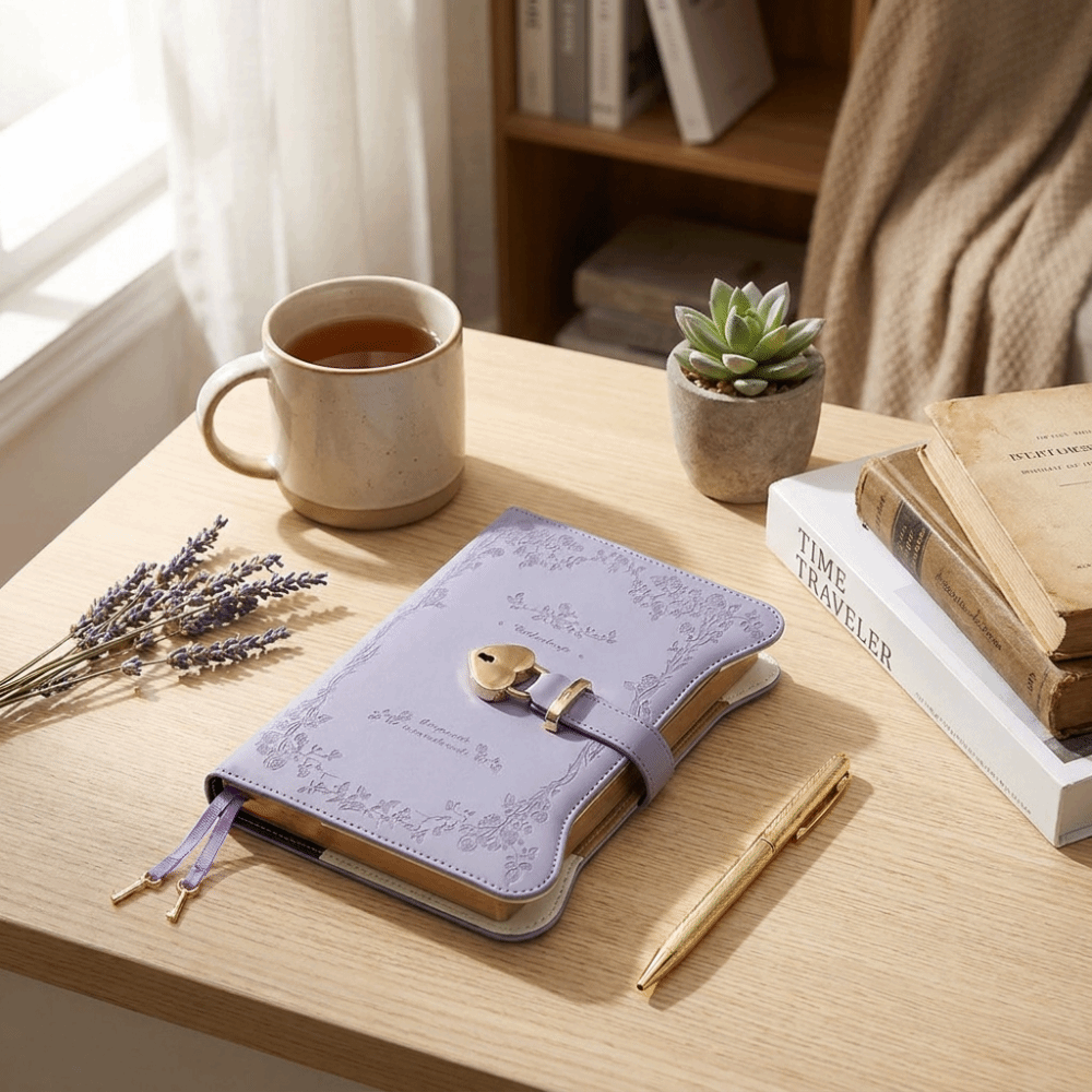 プライバシーB6ラブロックキーノートブック360ページヴィン - Vintage Leather Journal Notebook のレビューと価格