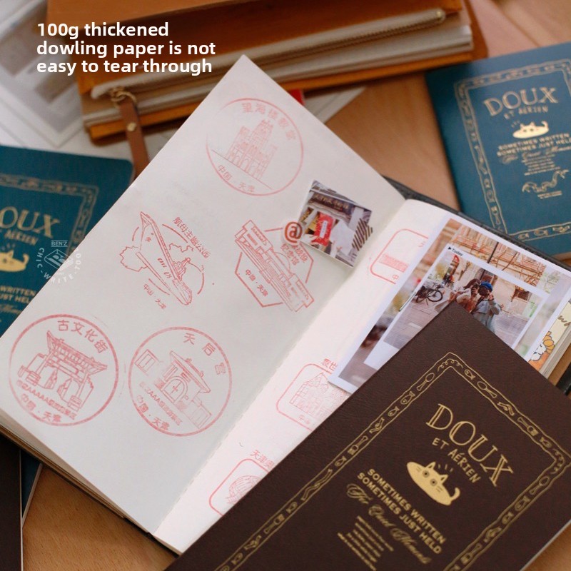 Fromthenon トラベラーズノート かわいい猫革カバー - Vintage Leather Journal Notebook のレビューと価格
