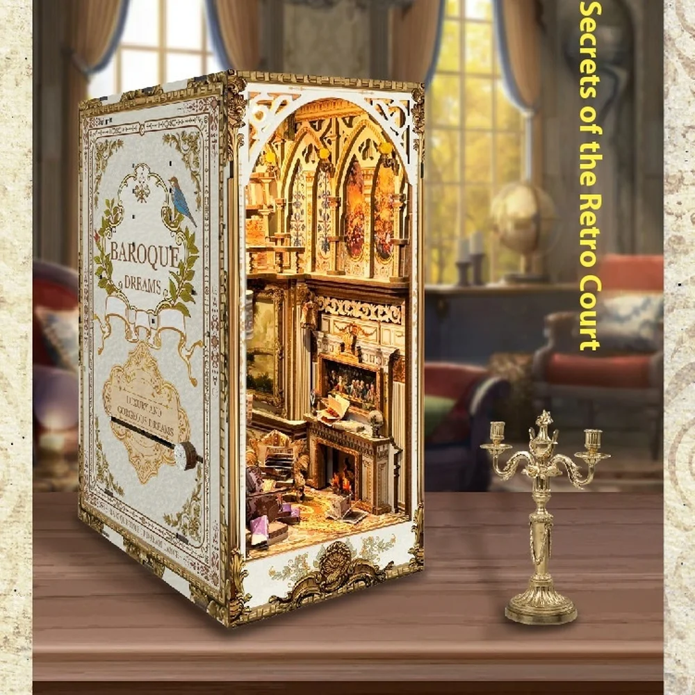 友人のための手作りの木製の本棚,棚の挿入,ミニチュアモデルキ - Diy Wooden Book Nook Kit Shelf Insert のレビューと価格