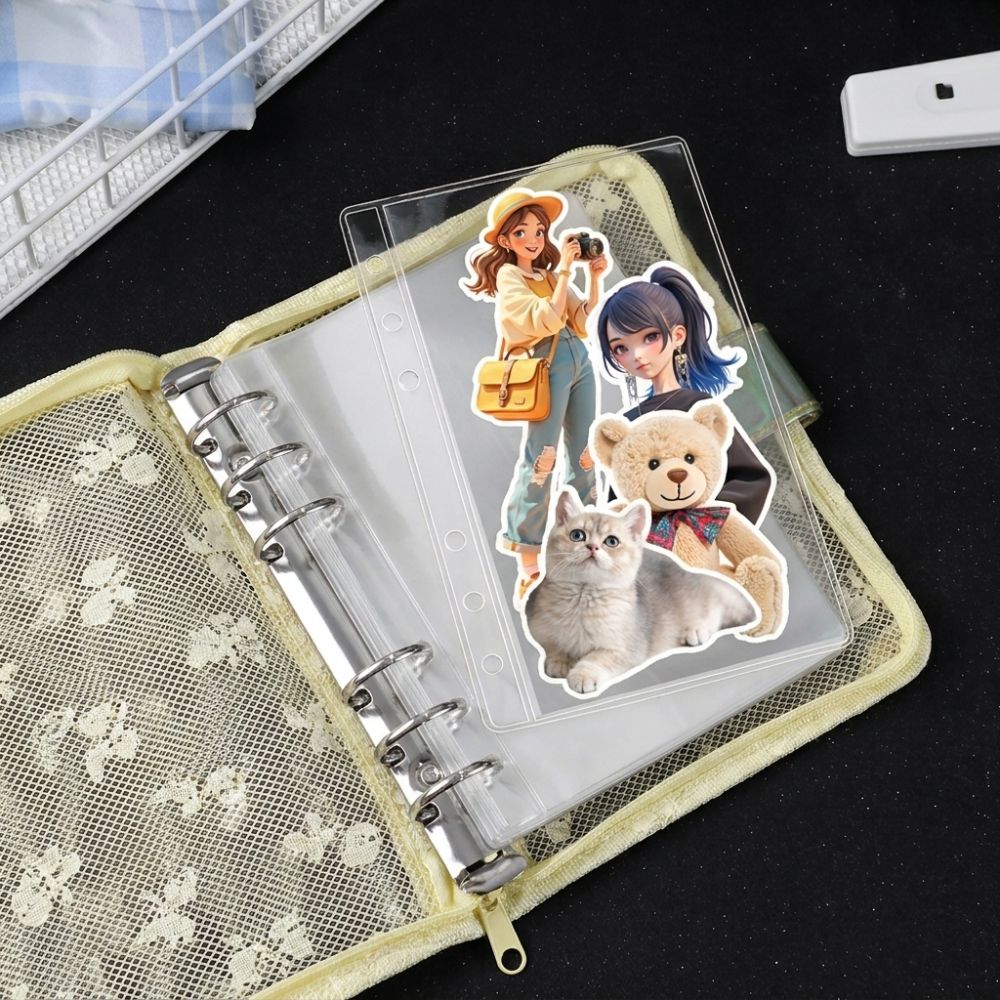 弓飾りリングバインダーアルバム A6 サイズジッパー開閉ジッ - Stationery Books のレビューと価格