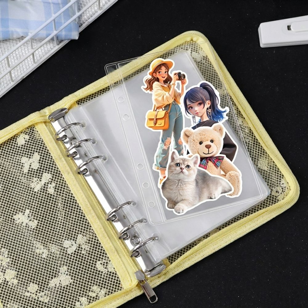 弓飾りリングバインダーアルバム A6 サイズジッパー開閉ジッ - Stationery Books のレビューと価格