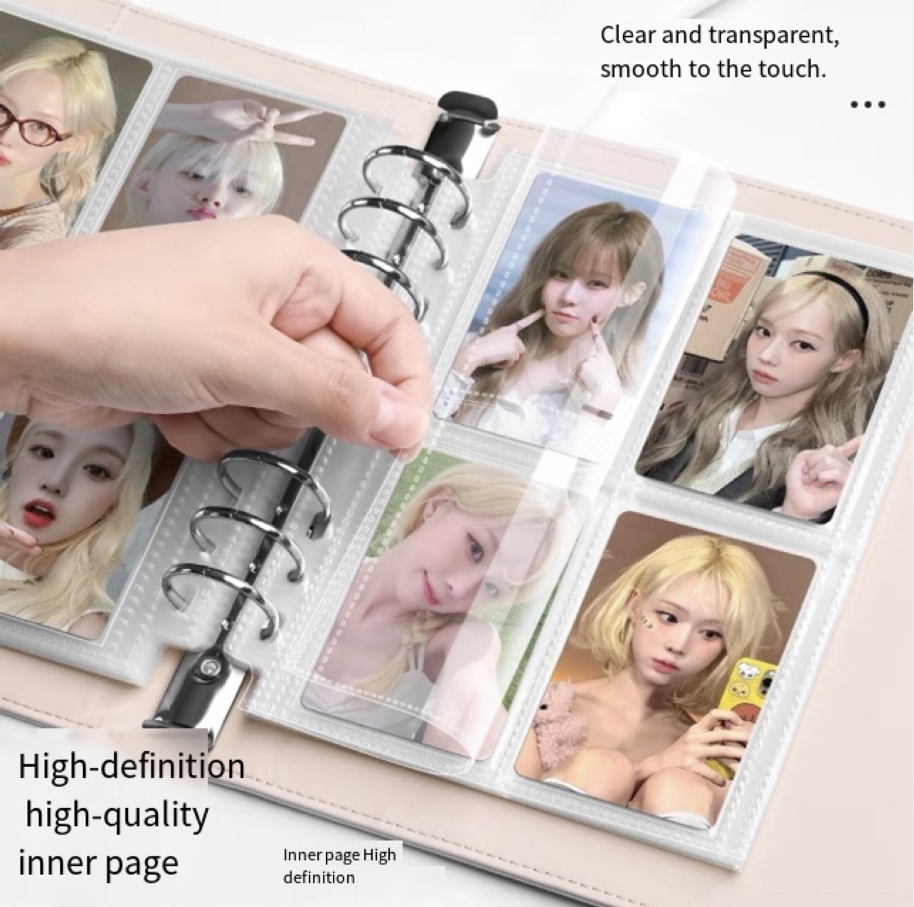 ライトラグジュアリー プラチナ A5 バインダーノート K- - Kpop Photo Card Binder 3 Inch のレビューと価格