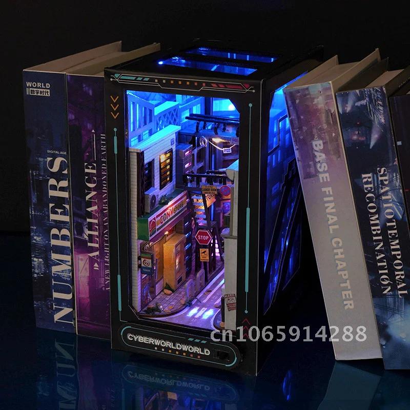クリエイティブDIY木製ブックヌックシェルフインサートミニチ - Diy Wooden Book Nook Kit Shelf Insert のレビューと価格