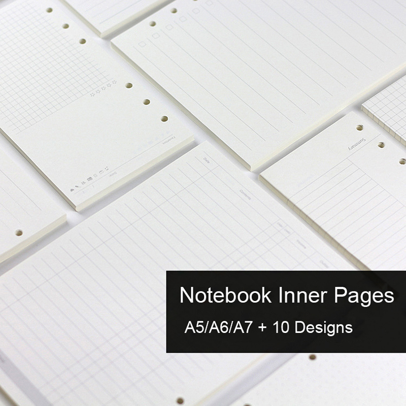 A5 A6A7 45枚 ルーズリーフノート リフィル スパイ - A5 Spiral Dotted Grid Notebook のレビューと価格
