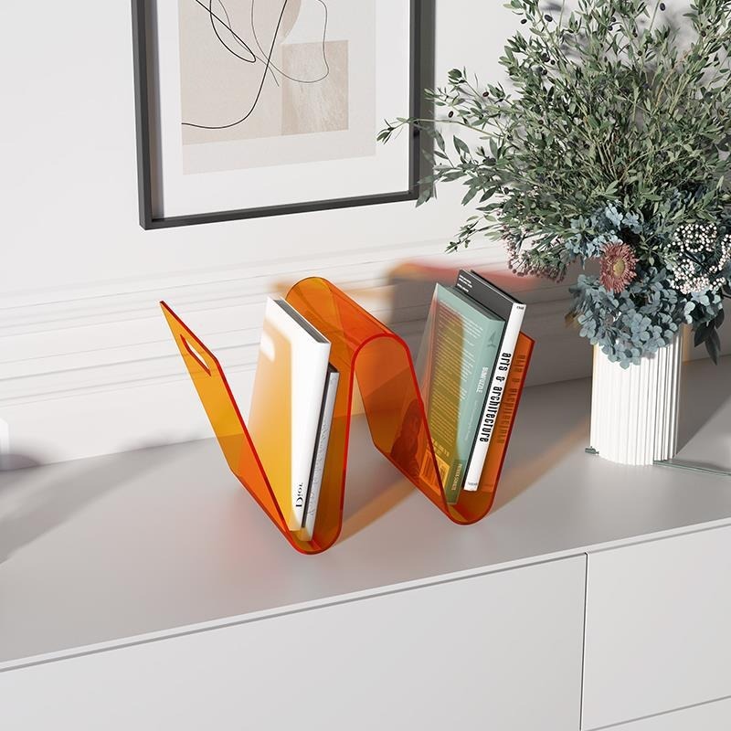 シンプルなデザインの絶妙なブックスタンド、透明なマガジンホル - Clear Acrylic Book Stand Holder のレビューと価格